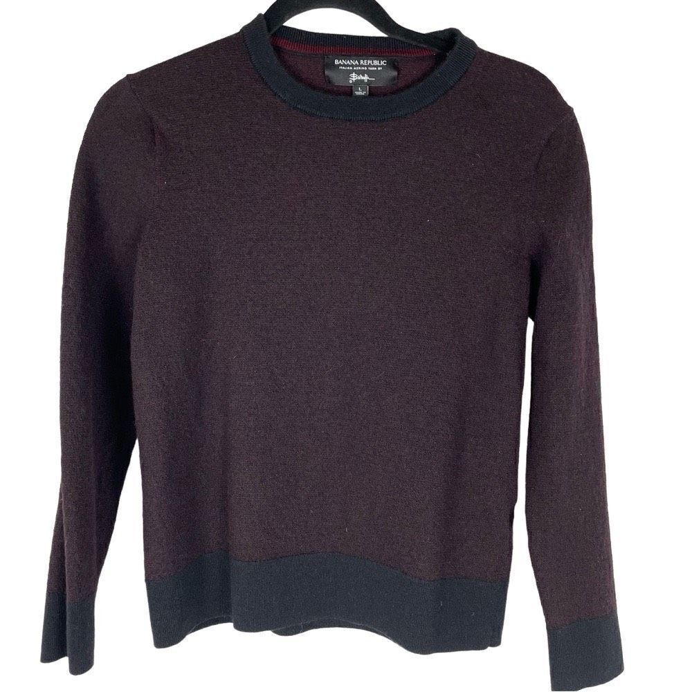 Banana Republic Merino Wool Baruffa Knit Crew Sweater - Boys L